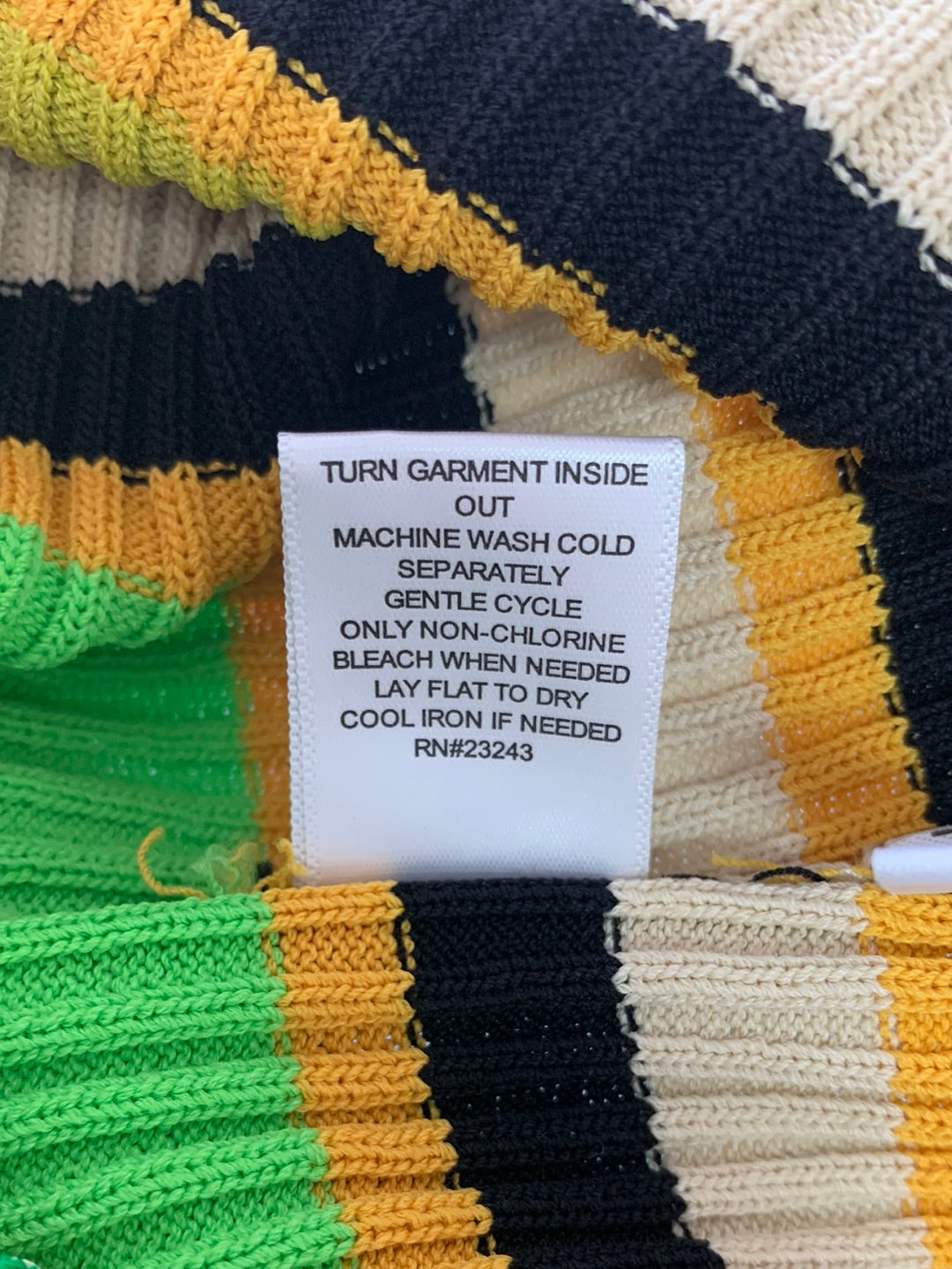 NEW YORK & COMPANY yellow stripe Short Sleeve Ribbed Midi Bodycon Dress - XL