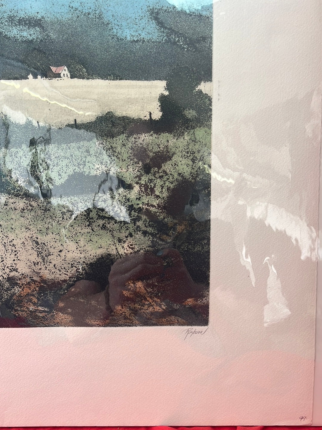 SIGNED COLOR ETCHING -- Rasburn, "Converting the Land" -- 74/100