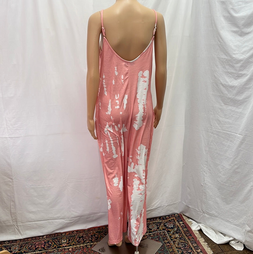 NWT -- Romantichut Mauve Pink Tie-Dye Jumpsuit -- Size S