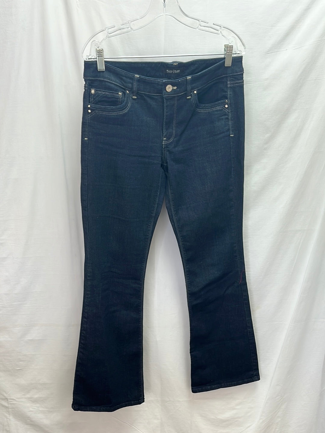 White House Black Market Dark Wash Blanc Flare Leg Jeans -- 8R