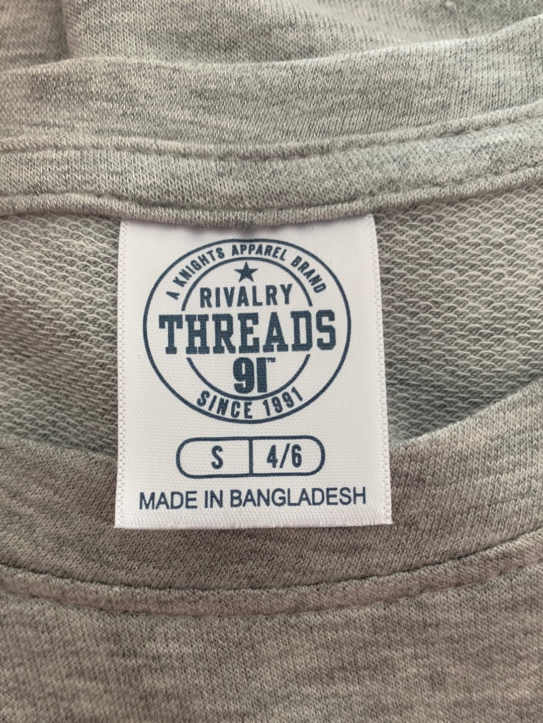 NWT - RIVALRY THREADS grey UNC Short Sleeve Nightgown Nightshirt Pajamas - Size S (4/6)