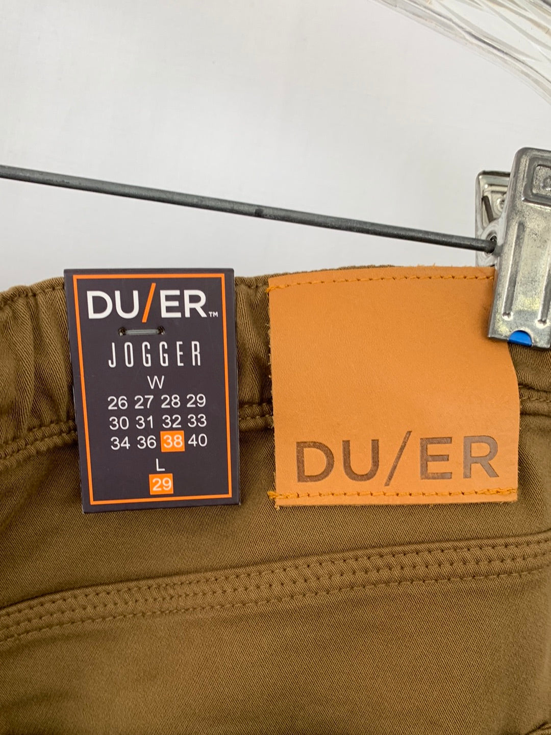 NWT - DU/ER tobacco brown No Sweat Jogger Pants - 38x29