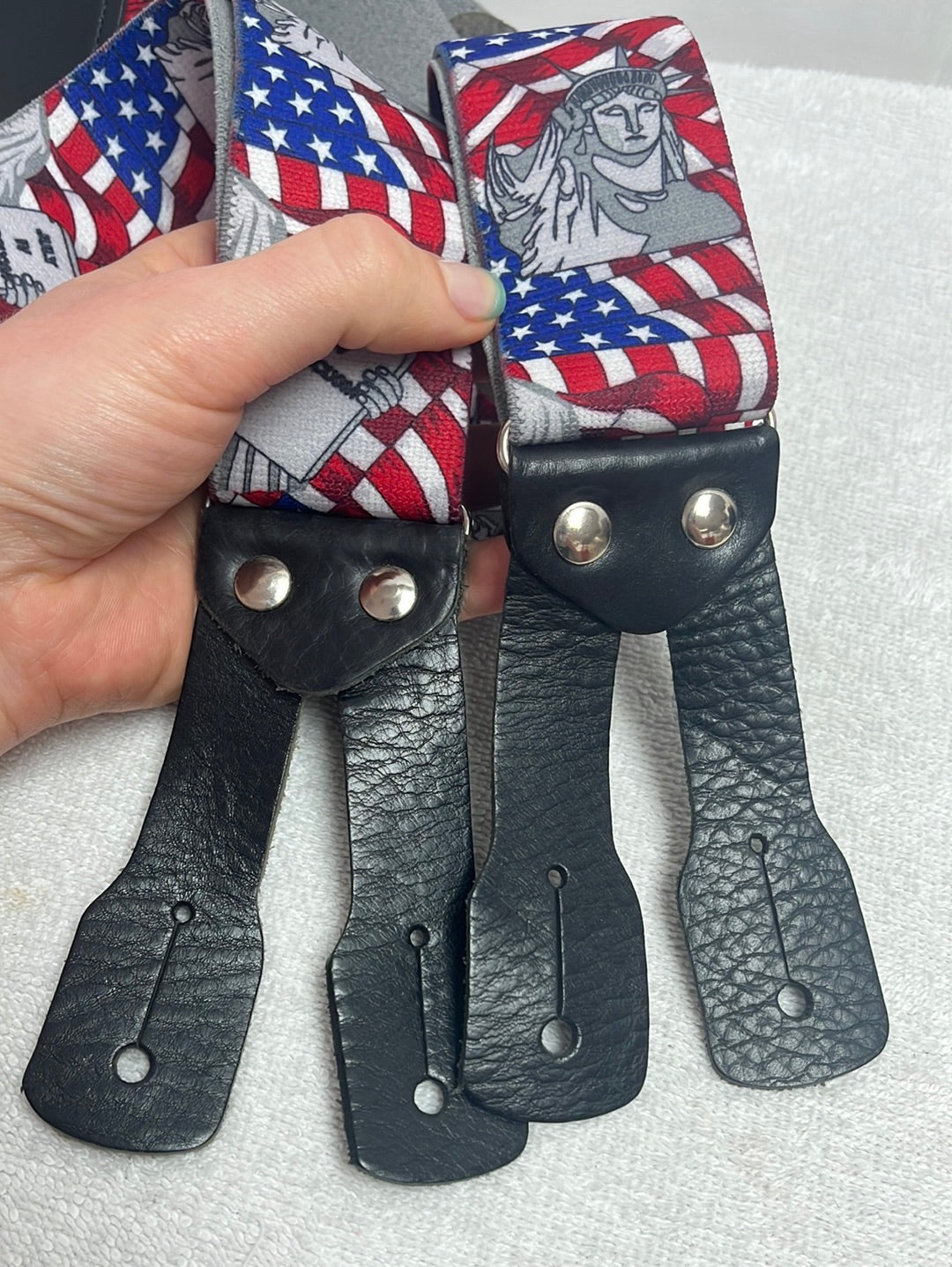 Unbranded Fourth of July Lady Liberty Festive Suspenders -- Size XL