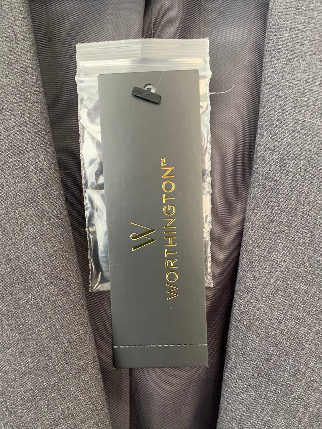 NWT - WORTHINGTON gray Single Button Basic Blazer - 0