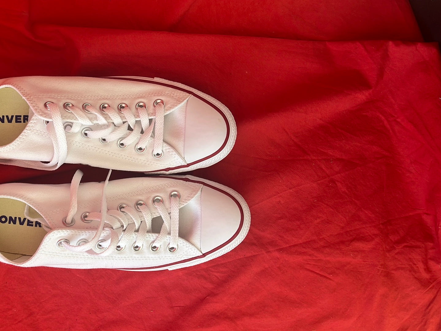 CONVERSE Chuck Taylor White Low Tops -- Size 8.5 Men's/10.5 Women's