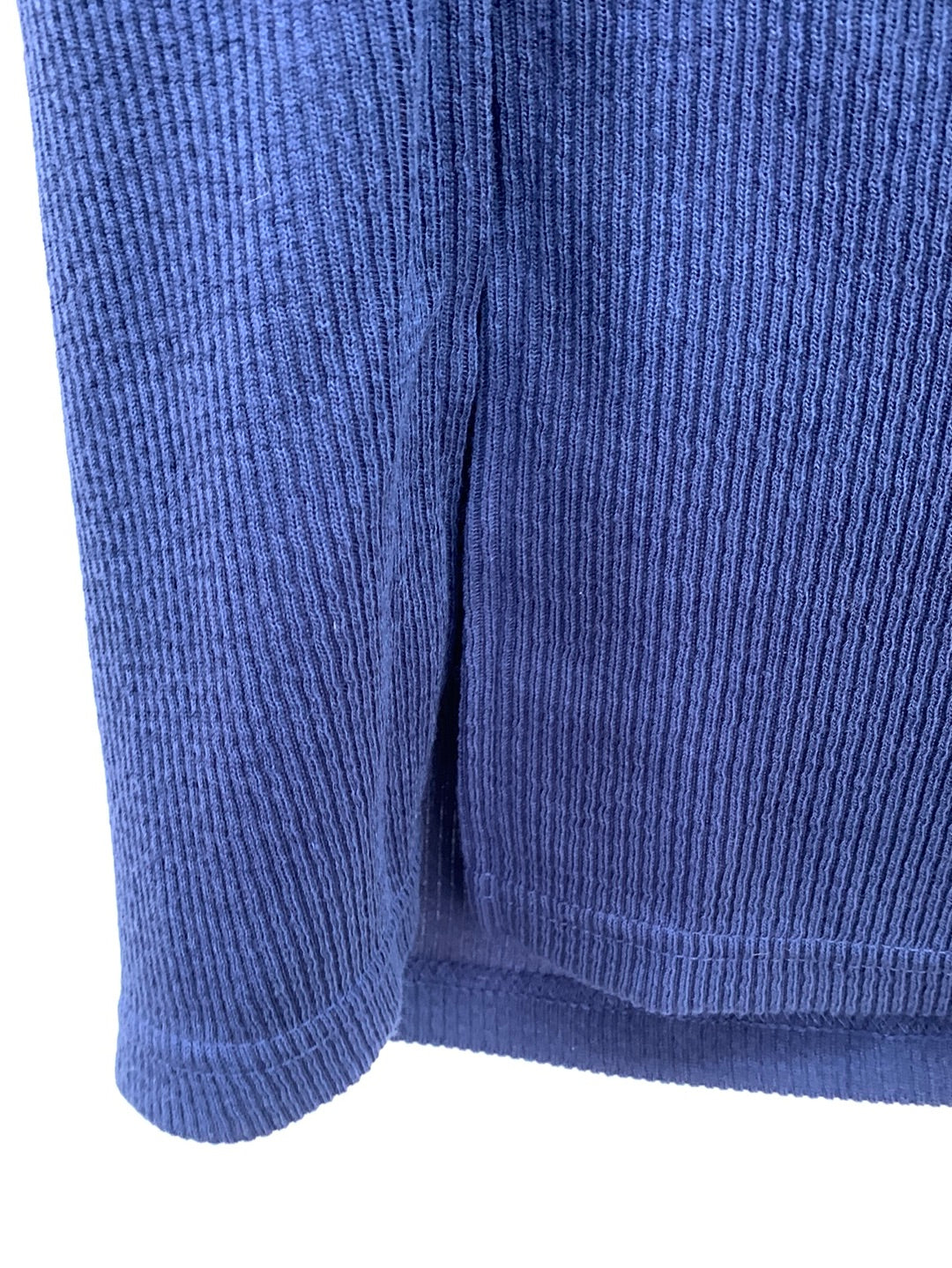 NWT - ASOS navy Rib Knit Built-in Belt Side Slit Wide Leg Pants - 12
