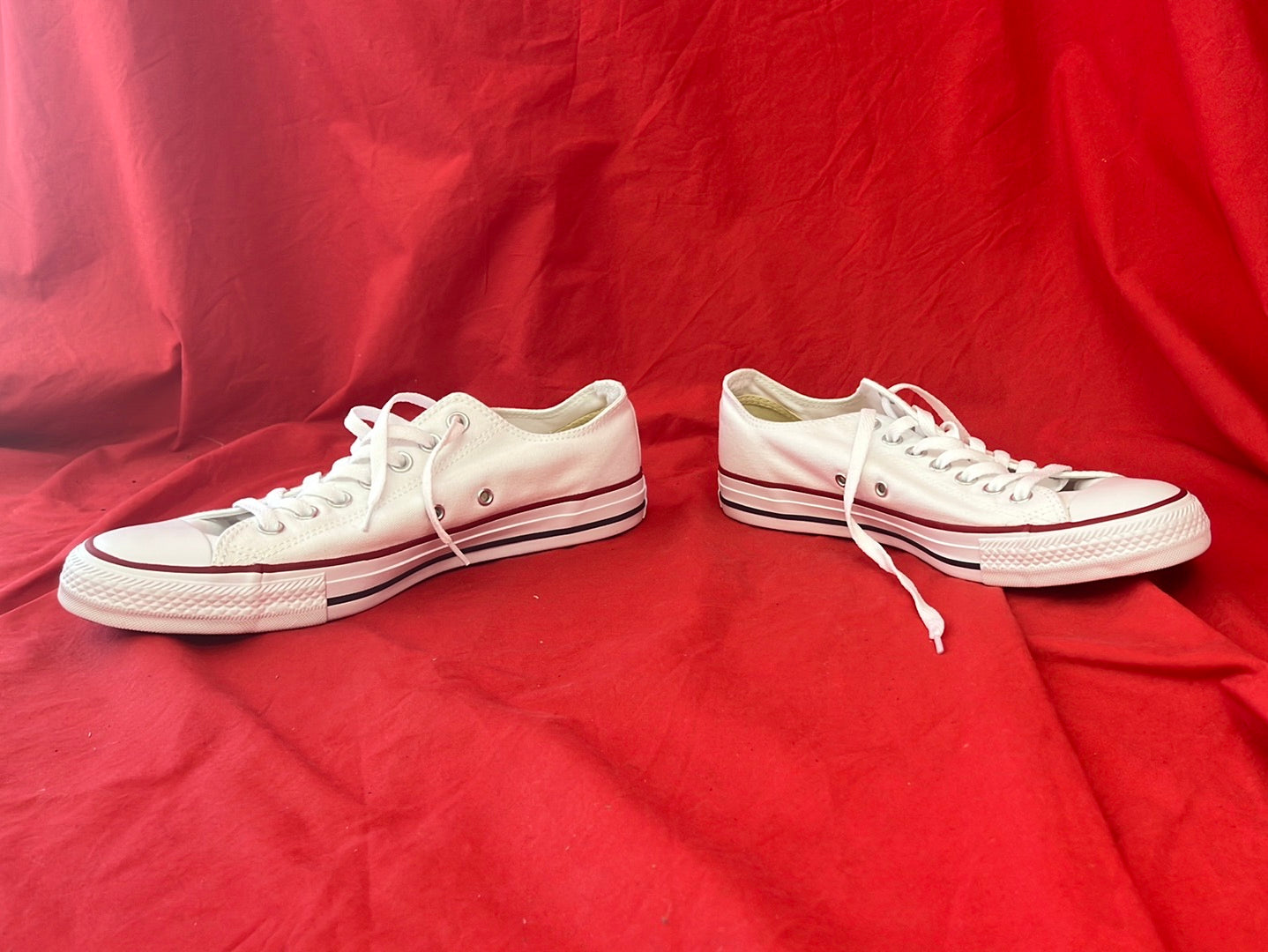 CONVERSE Chuck Taylor White Low Tops -- Size 8.5 Men's/10.5 Women's