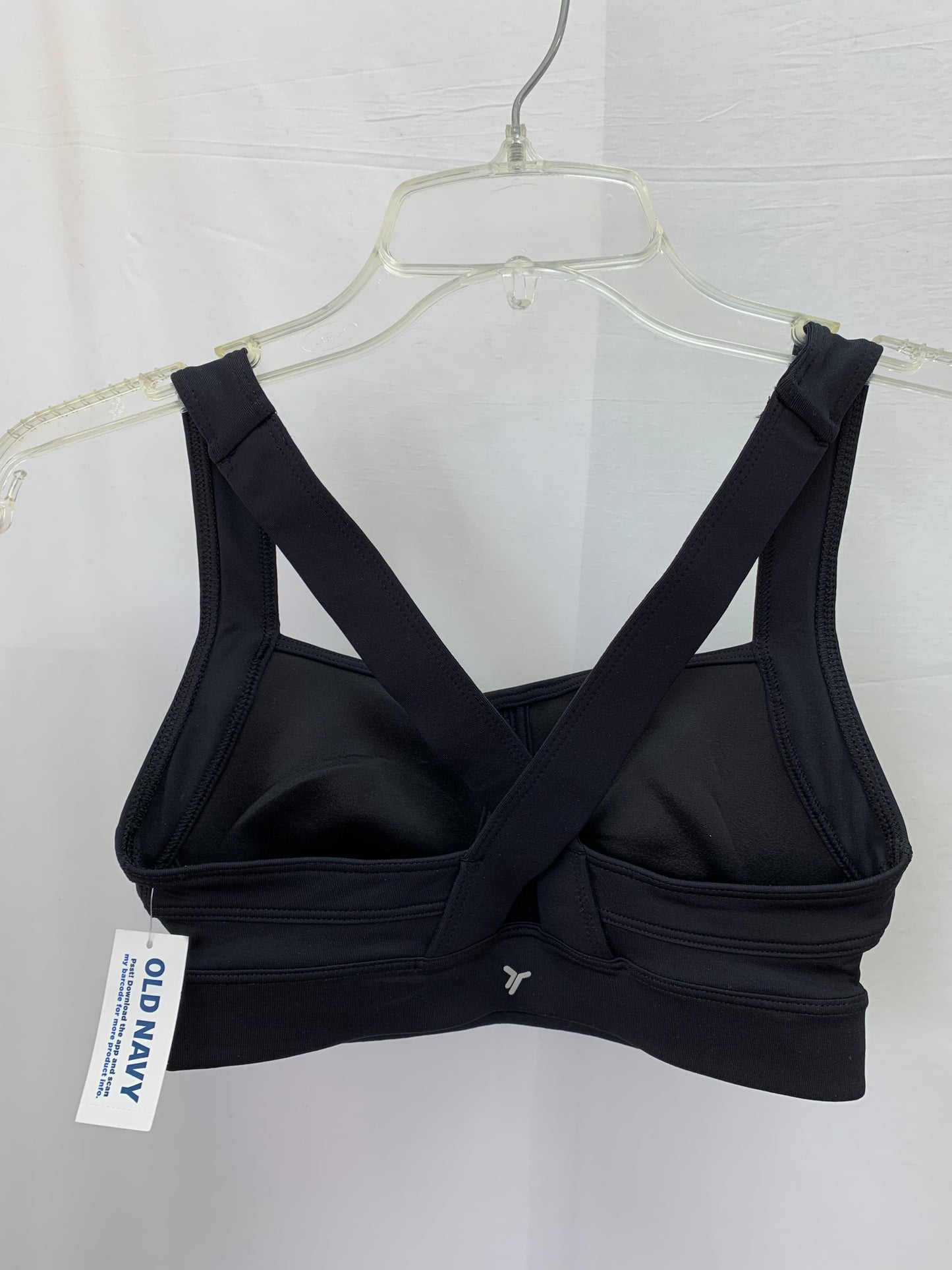 NWT - OLD NAVY black Powersoft Go-Dry Sports Bra - XS