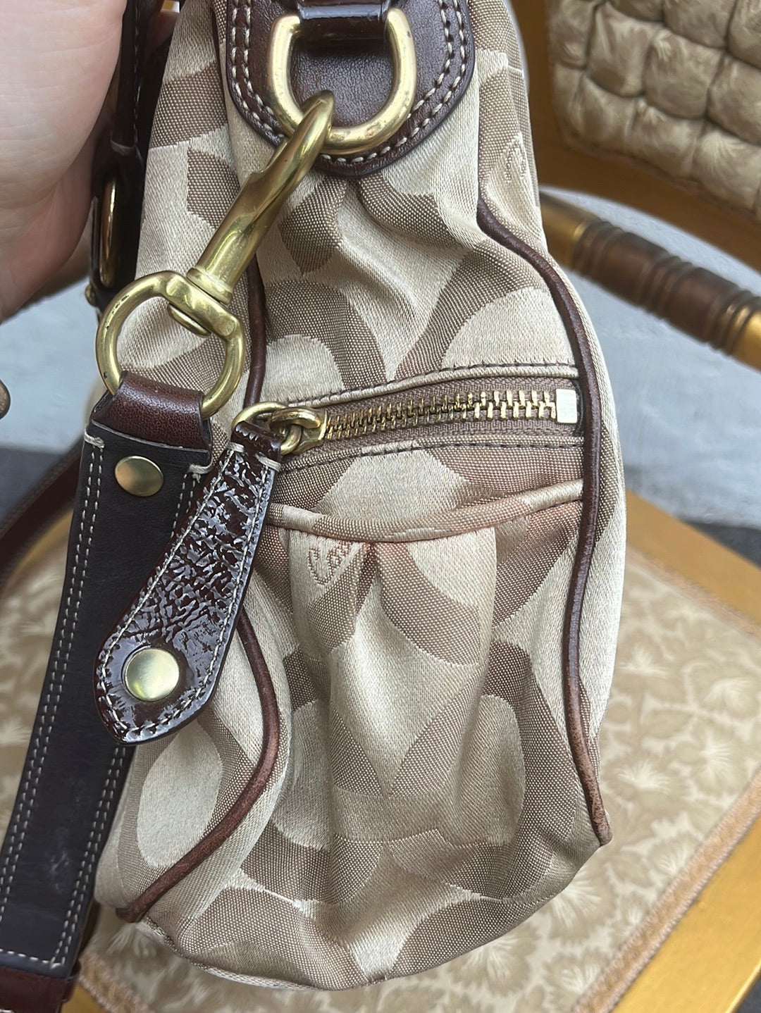 COACH Beige Hobo Bag