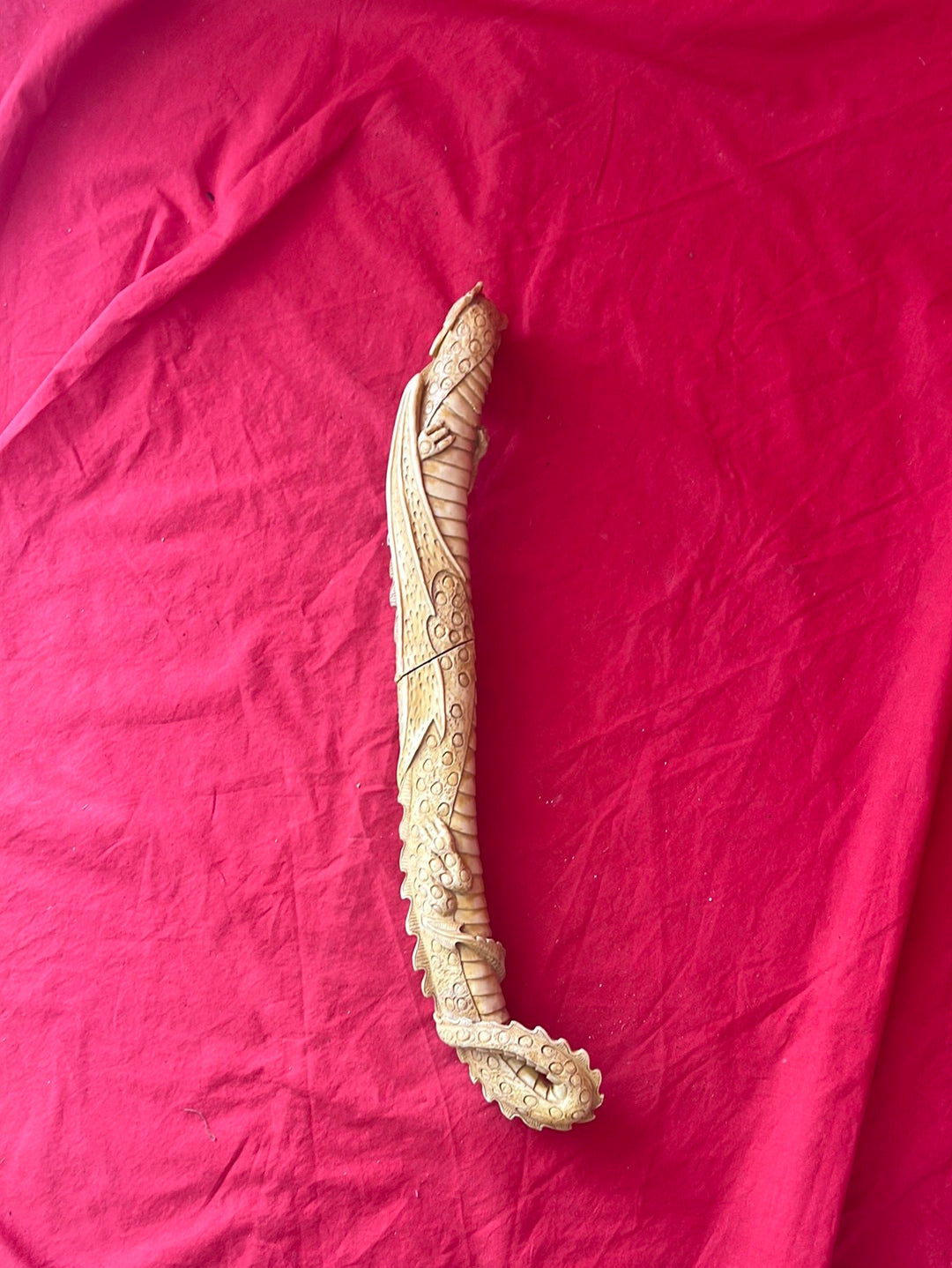 Dragon Dagger with Carved Resin Handle and Sheath