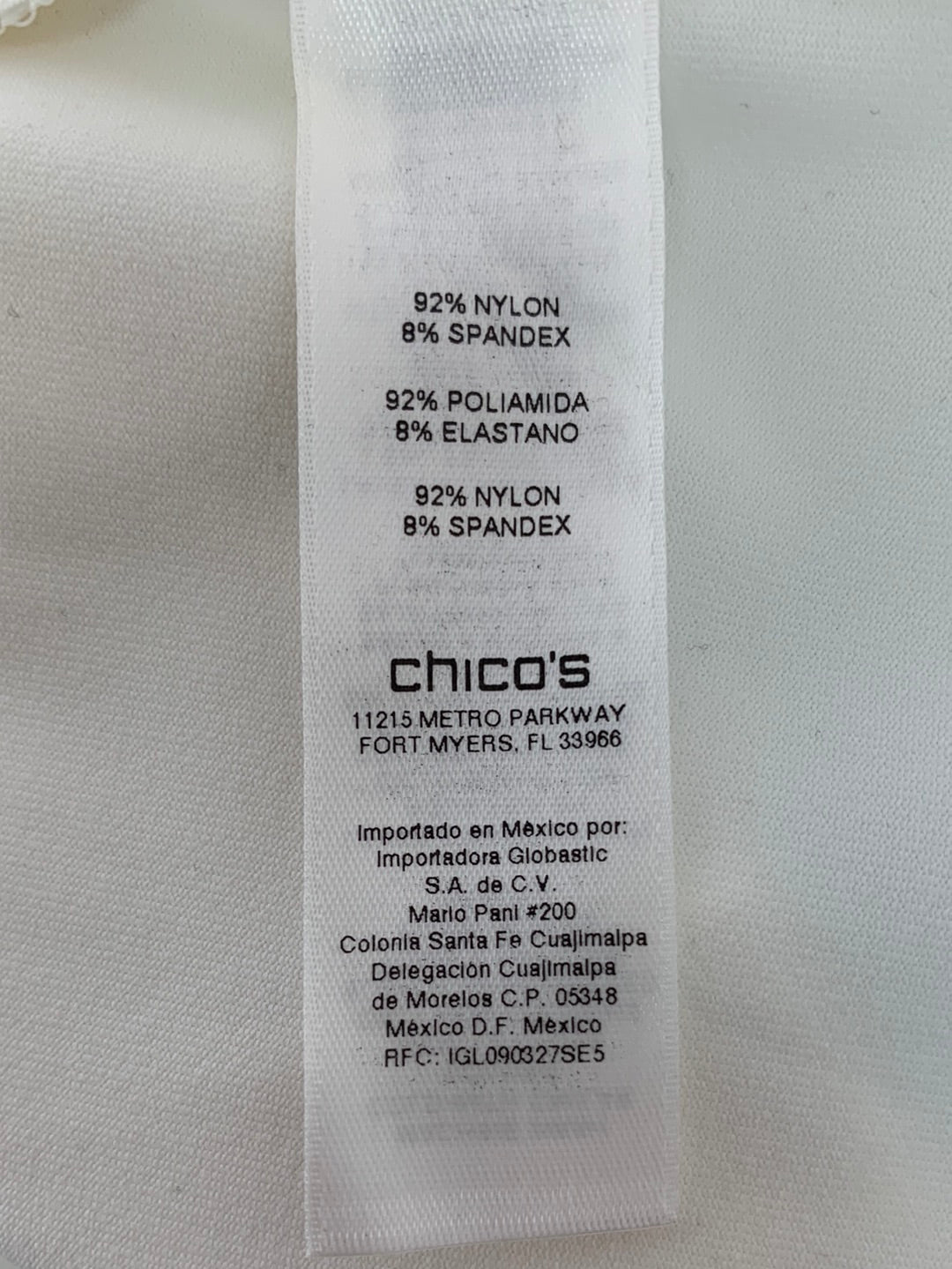 NWT - CHICO'S ivory Contemporary Basic Knit Tank Top - 2 (L 12/14)