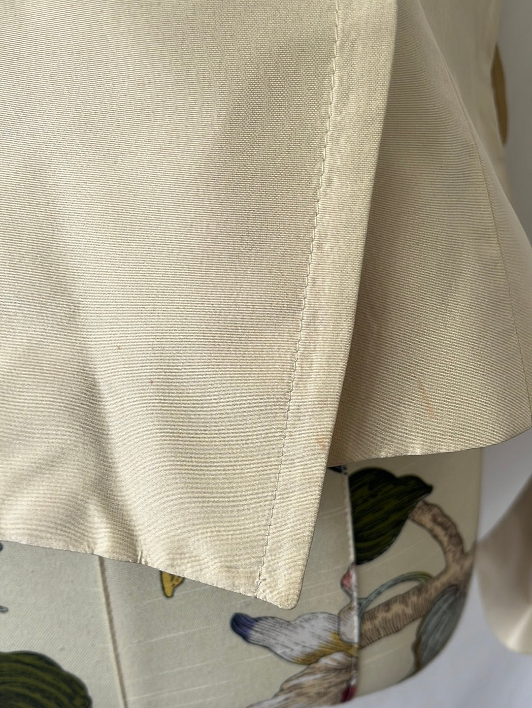 PAUW Amsterdam Cream 100% Silk Peacoat Jacket -- 3 | US 10 L