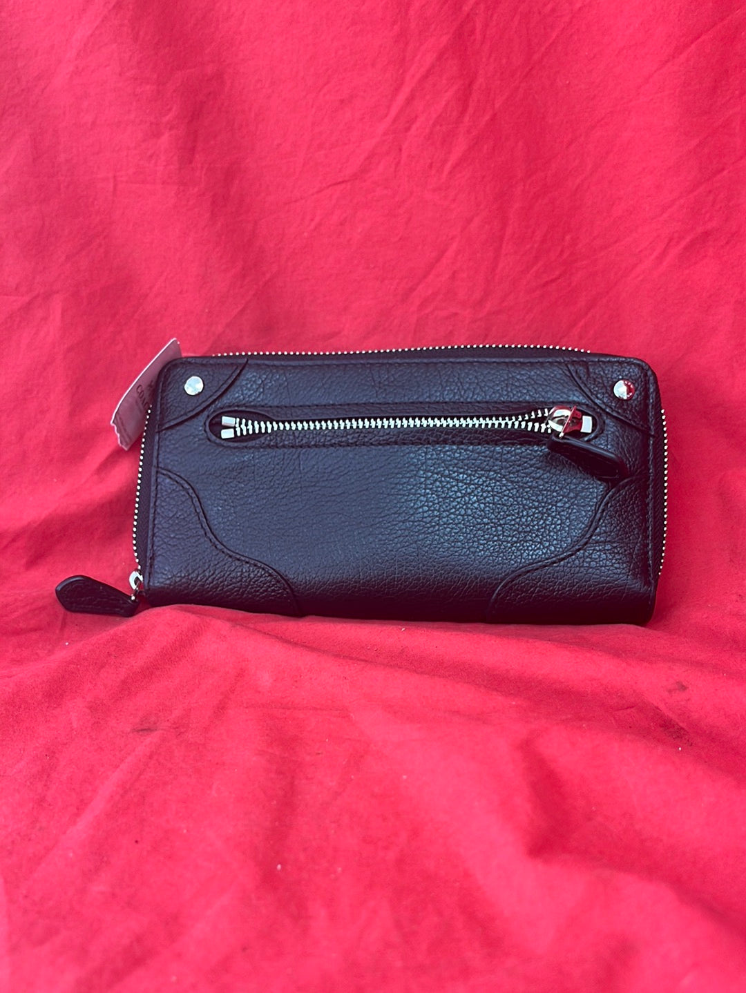 NWT -- COACH Black Leather Zip-Around Accordion Wallet