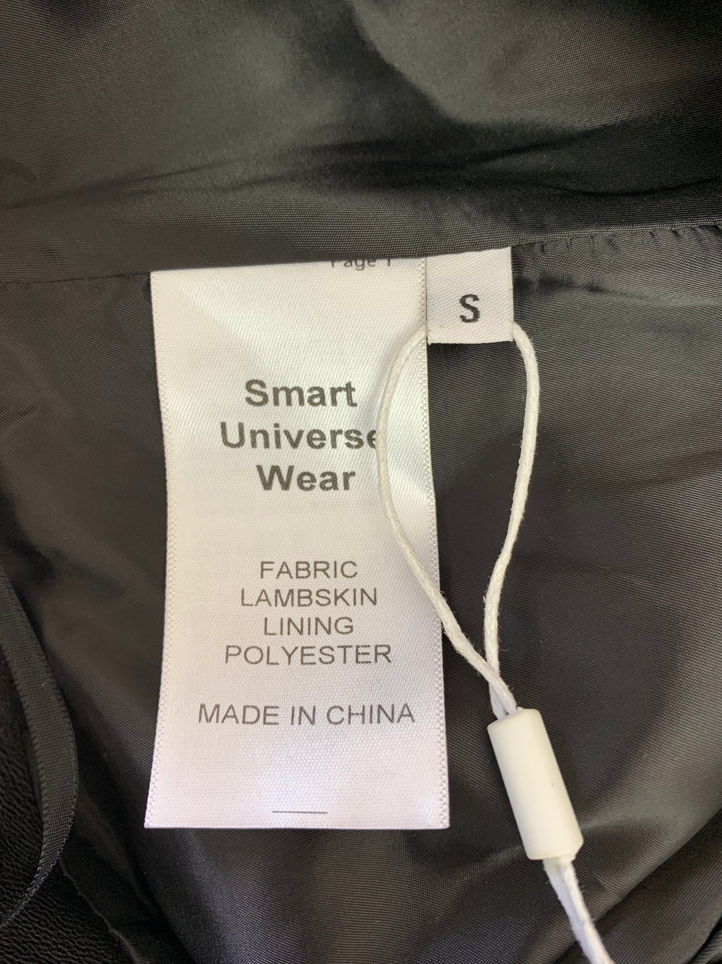 NWT - SMART UNIVERSE WEAR black Lambskin Leather A-line Skirt - S