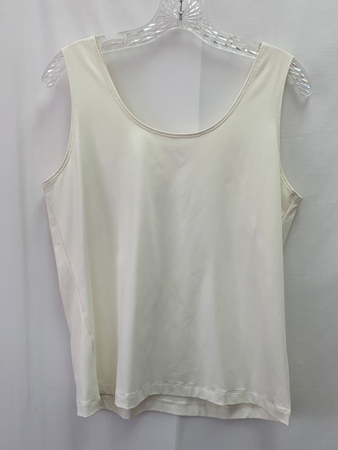 NWT - CHICO'S ivory Contemporary Basic Knit Tank Top - 2 (L 12/14)