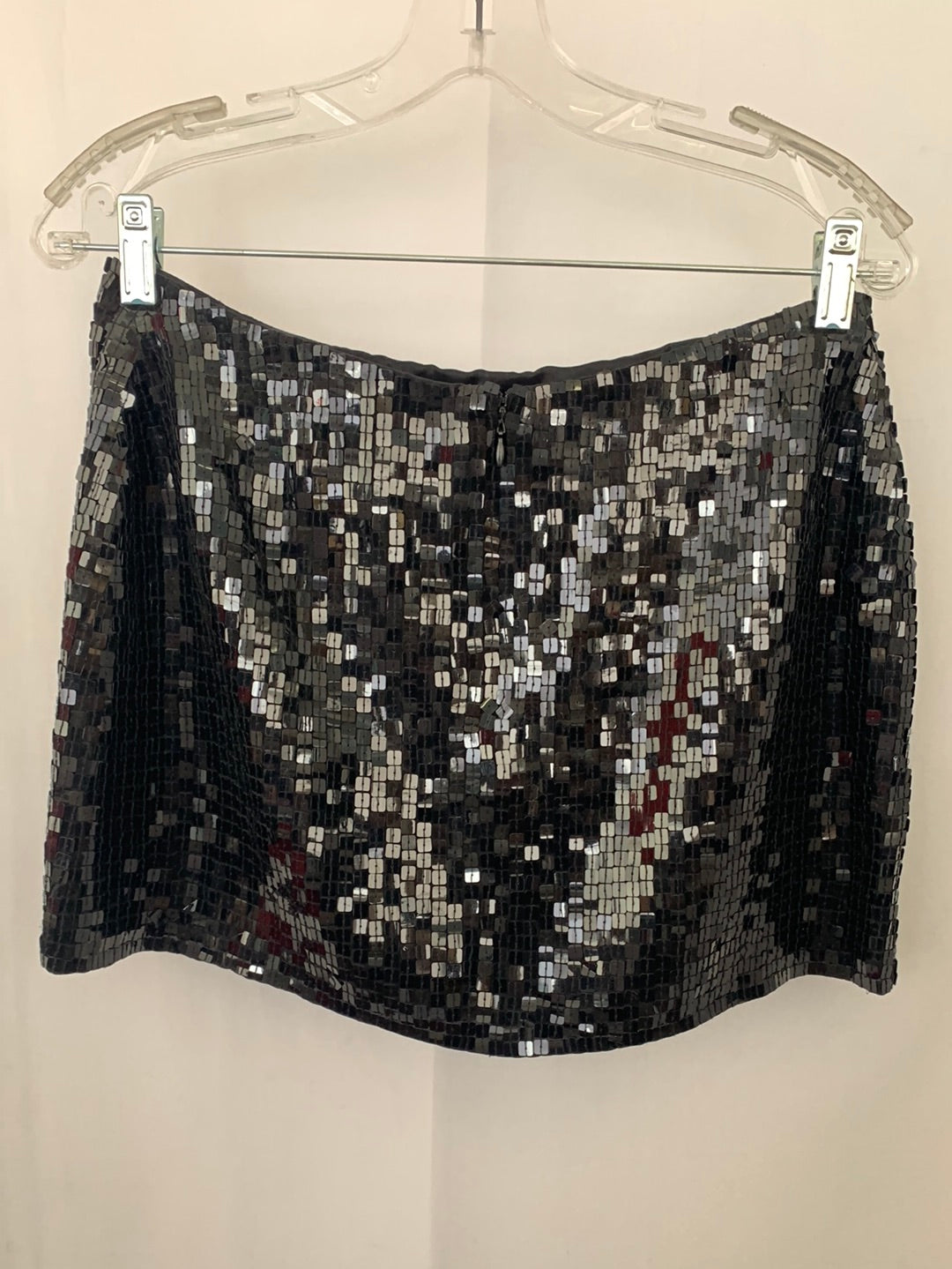 HUGO BUSCATE black Sequin SILK Mini Skirt - 8