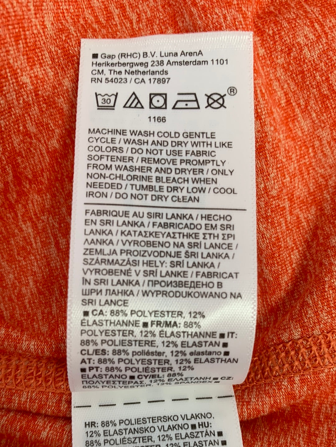 ATHLETA orange heather High Neck Uptempo Tank - X-Small