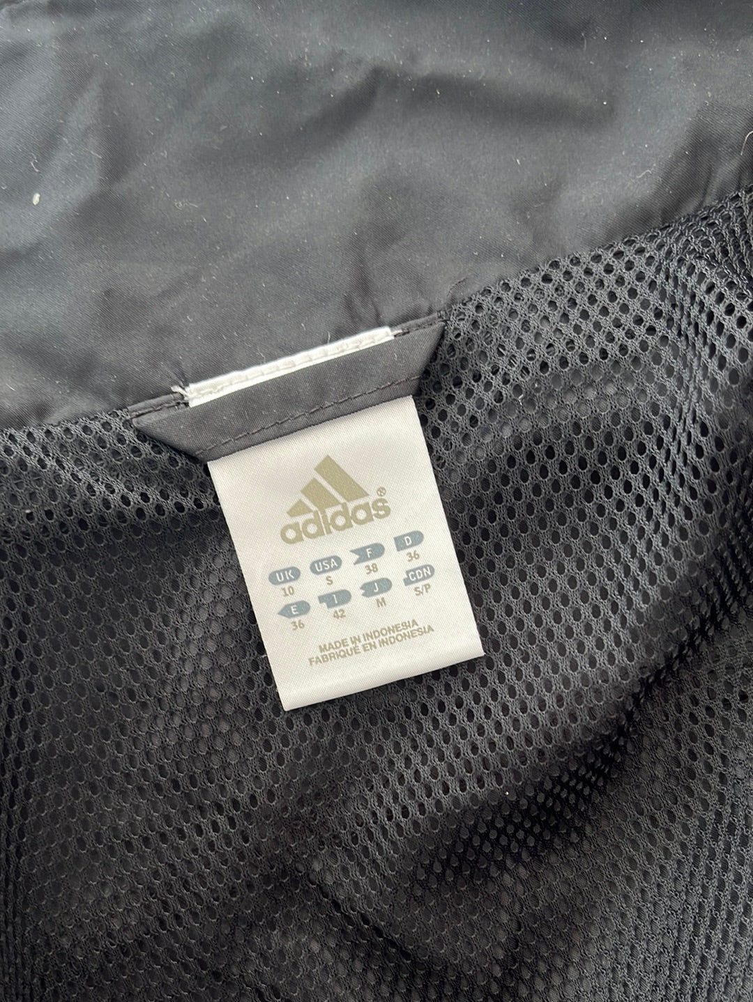 ADIDAS black Windbreaker Jacket -- S