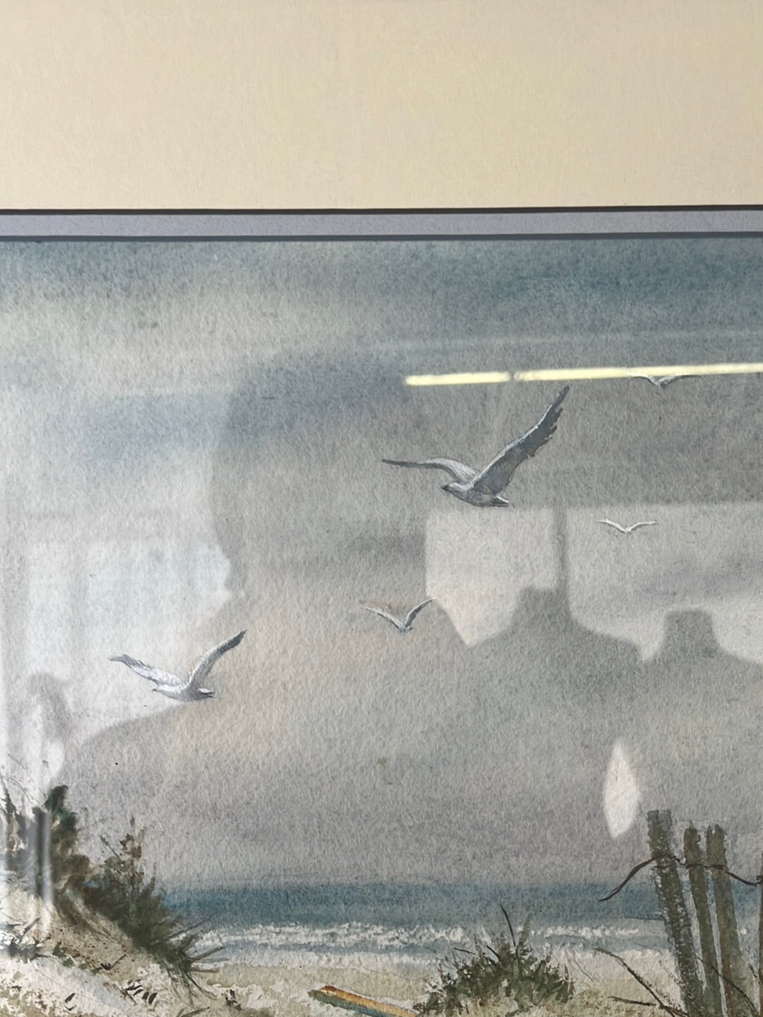 SIGNED AND FRAMED -- Myrtle Kerr Conaway, Original Watercolor, "Evening Flight"