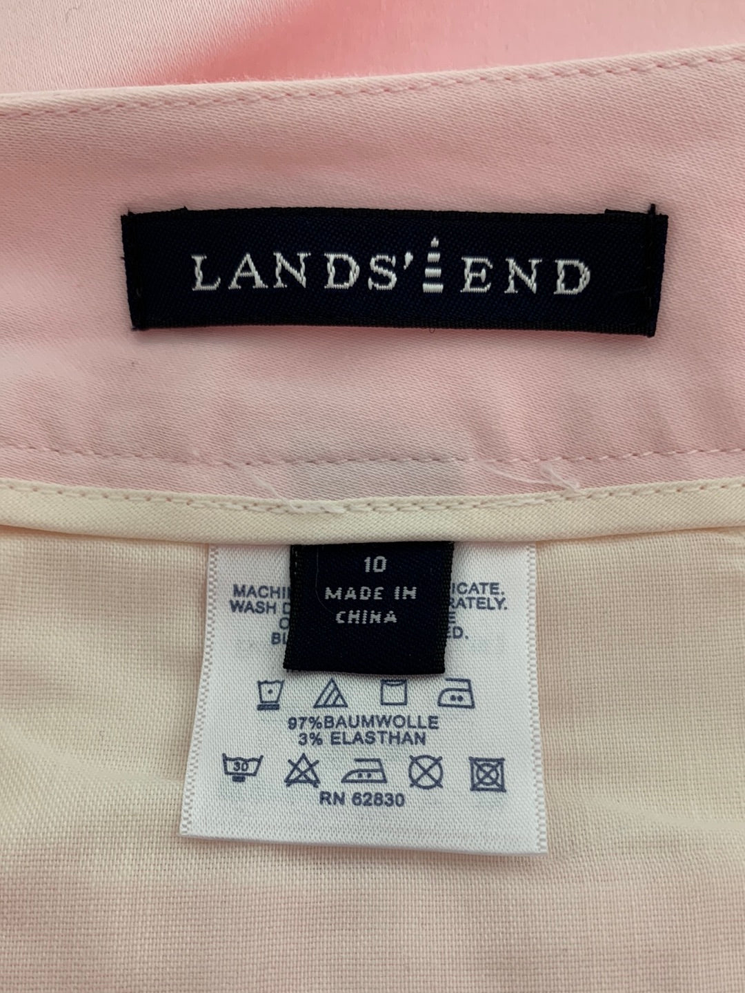 NWT - LANDS' END light pink Stretch Cropped Pants - 10