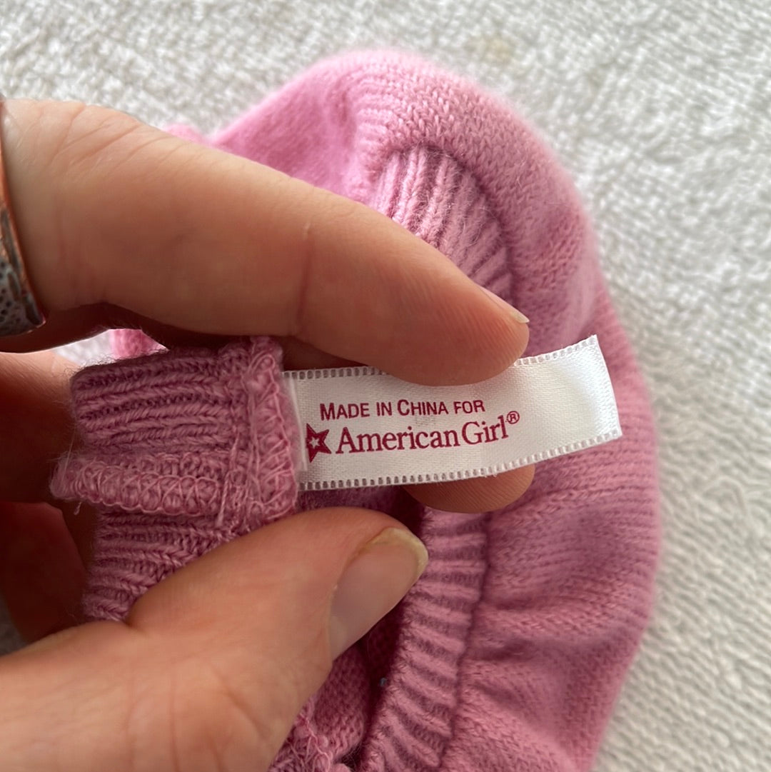 American Girl Pink Knit Beret