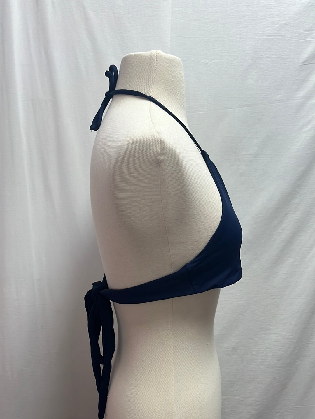 NWT -- L SPACE by Monica Wise Dark Navy Halter Bikini Top -- XS
