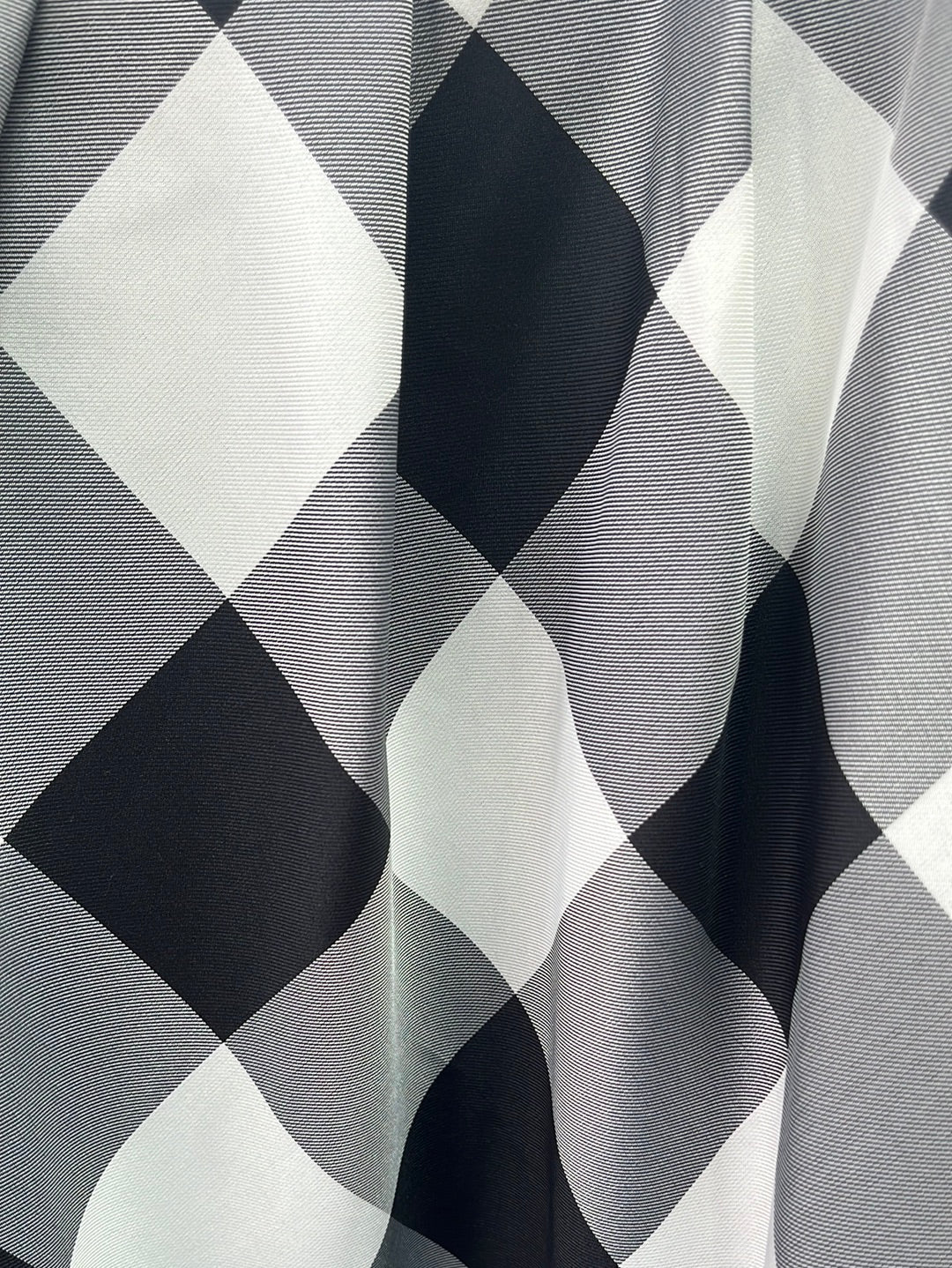NWT - Talbots Black White Checkered A-line Skirt - Size: 12P