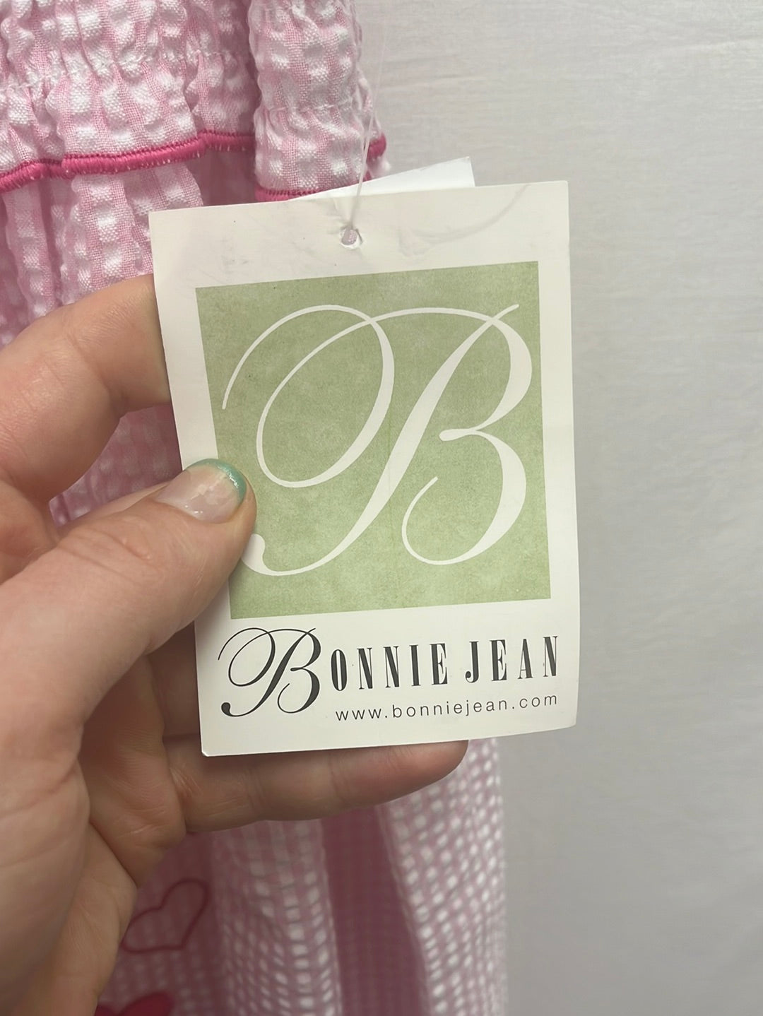 NWT -- BONNIE JEAN Pink and Green Fish Dress -- 6