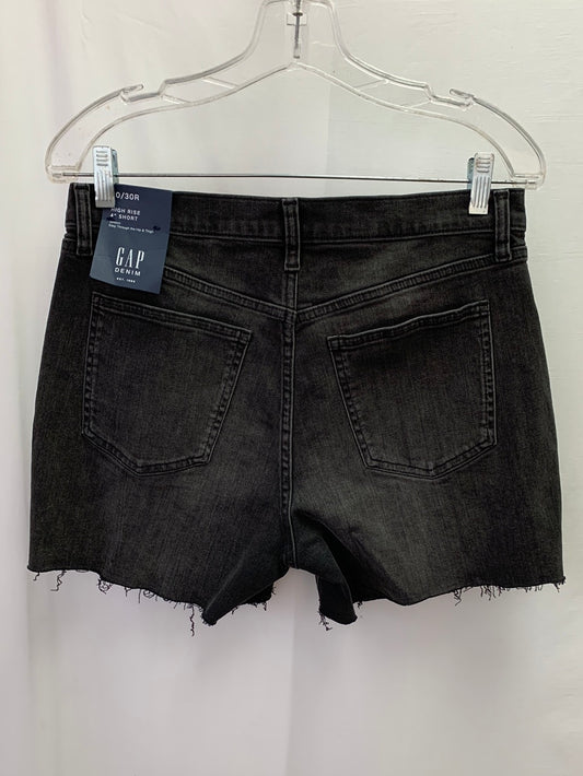 NWT - GAP DENIM black Distressed Cut Off High Rise Stretch 4" Short - Size 10 / 30R