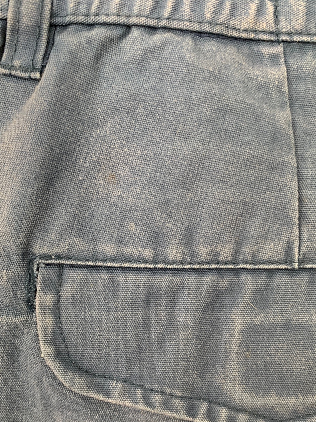 NWD - SIERRA PACIFIC distressed blue Canvas Elastic Waist Cargo Shorts - 34