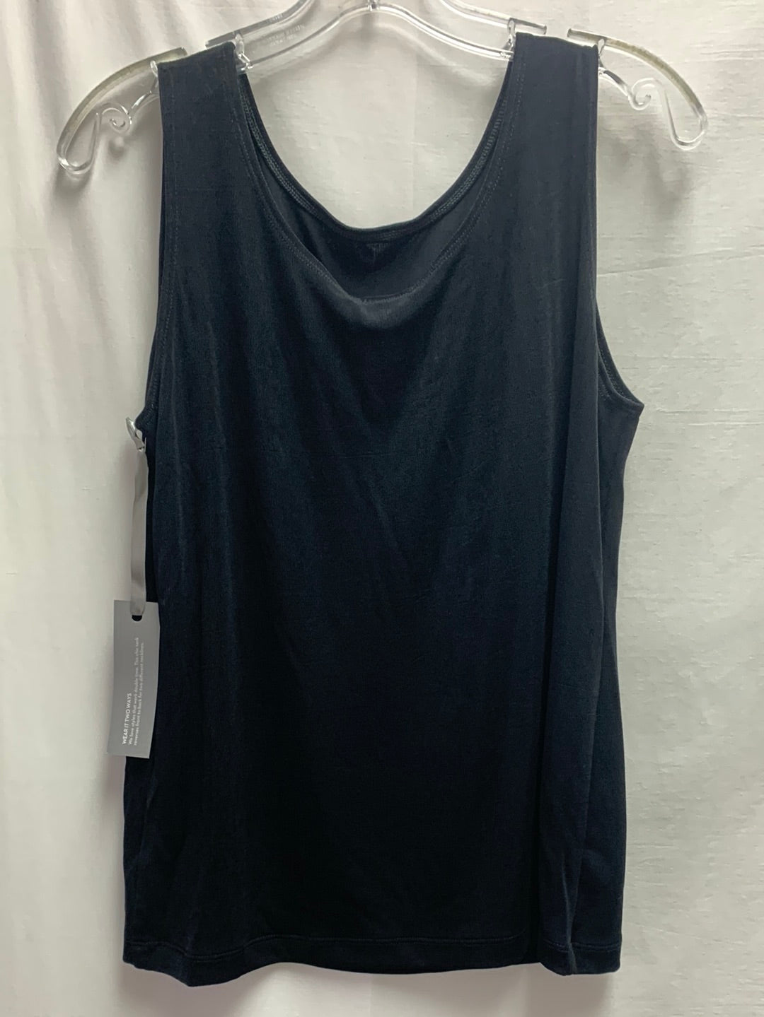 NWT - TRAVELERS CHICO'S black Essentials Scoop Neck Tank - 1 (8/10 M)