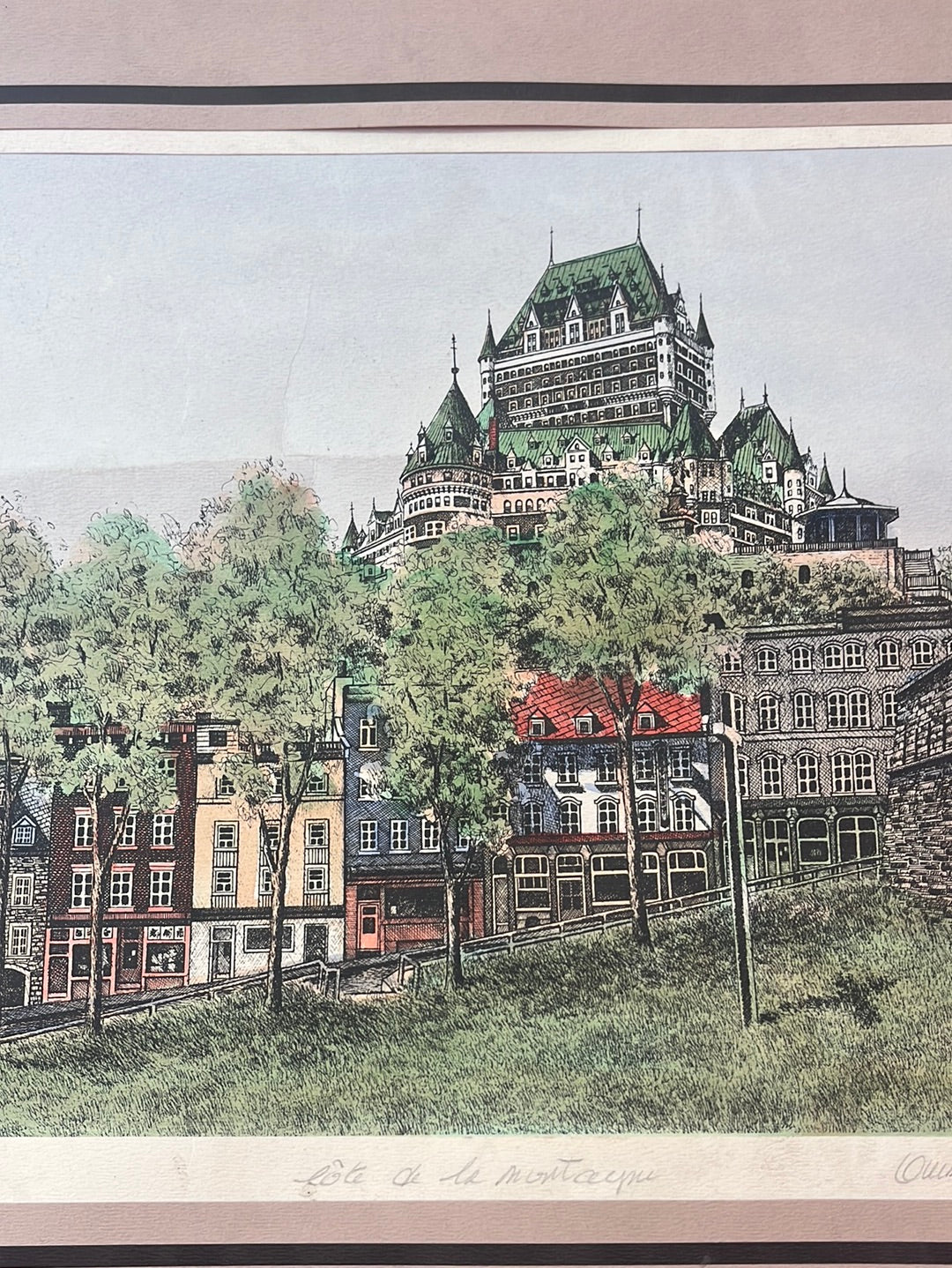 SIGNED ORIGINAL ART -- Cityscapes in Montreal in Watercolor/Pen
