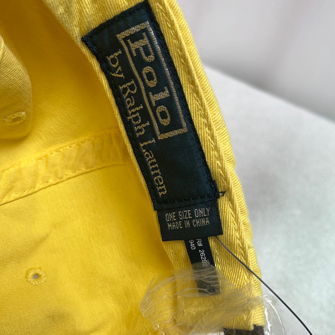 NWOT -- POLO RALPH LAUREN Womens Yellow Baseball Cap -- One Size