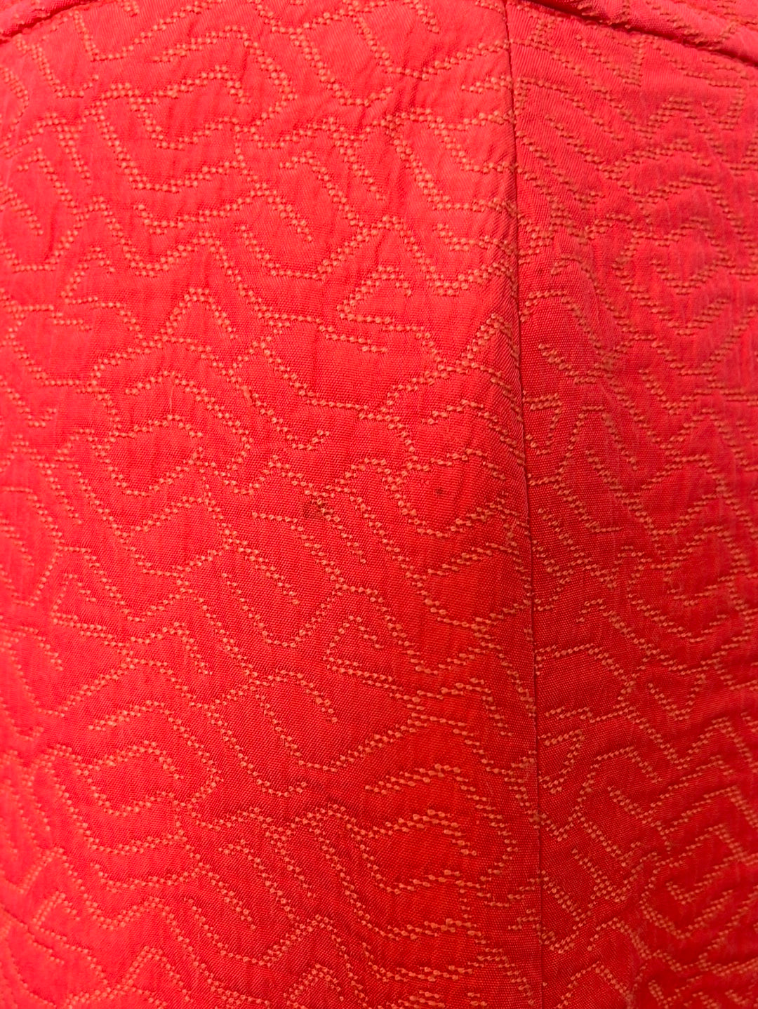 Barami Salmon Flared Midi Skirt w/ Subtle Geometric Stitching -- 4
