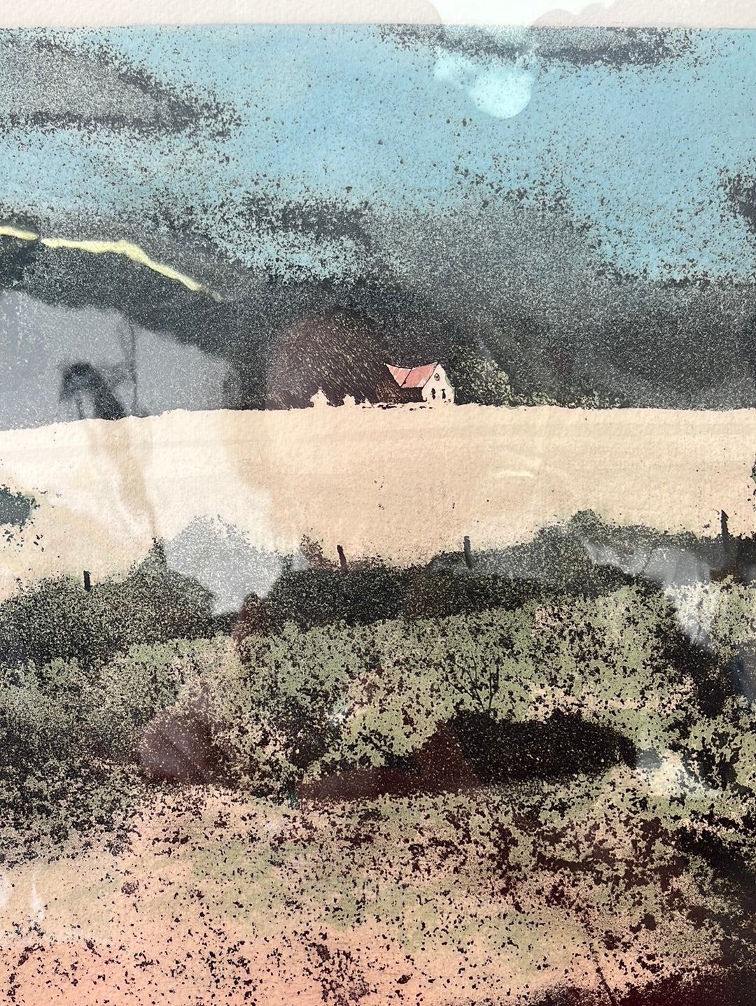 SIGNED COLOR ETCHING -- Rasburn, "Converting the Land" -- 74/100