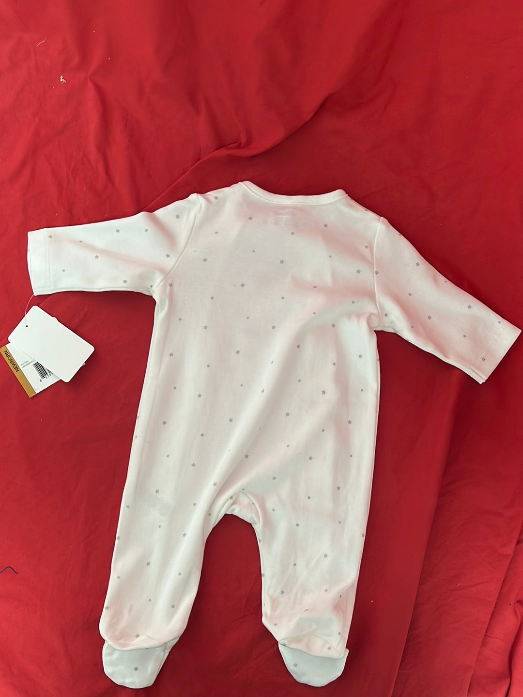 NIP -- LITTLE ME White Night Sky Footies with Beanie -- Size Newborn