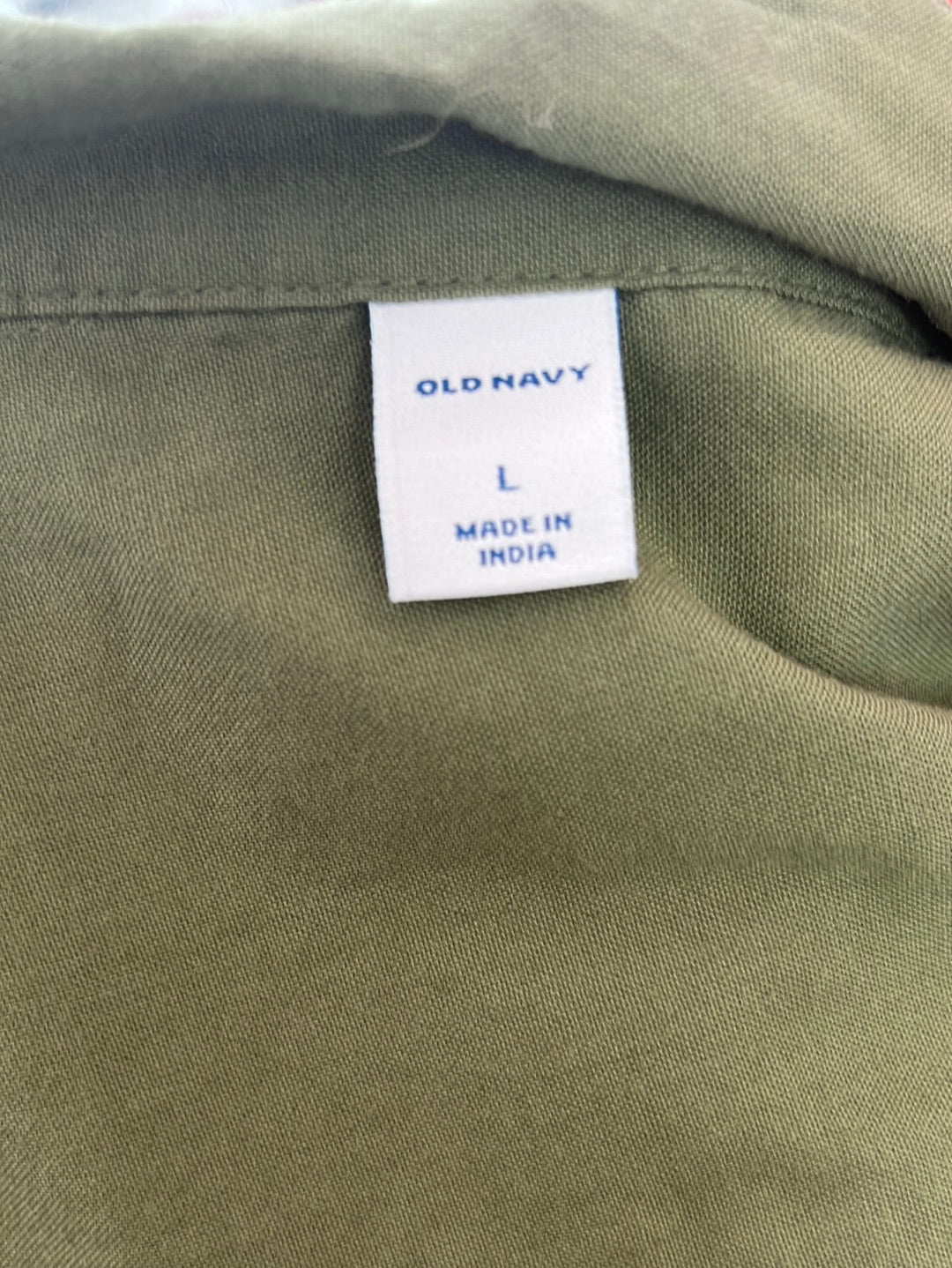 NWT -- OLD NAVY Dark Olive Cap Sleeve A-Line Sheath Dress -- Large