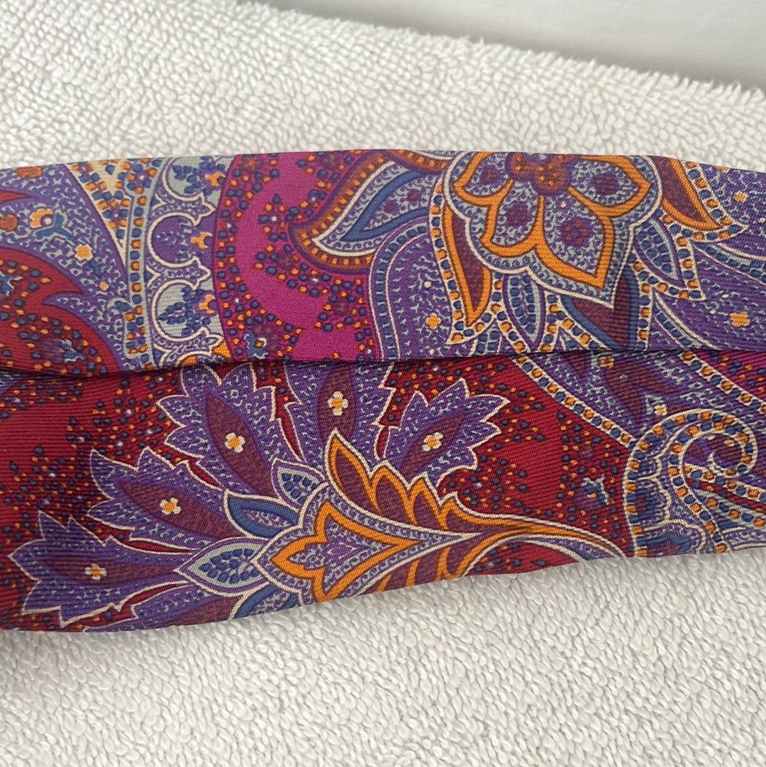 Robert Talbott Best of Class Red, Blue and Pink Paisley Silk Tie