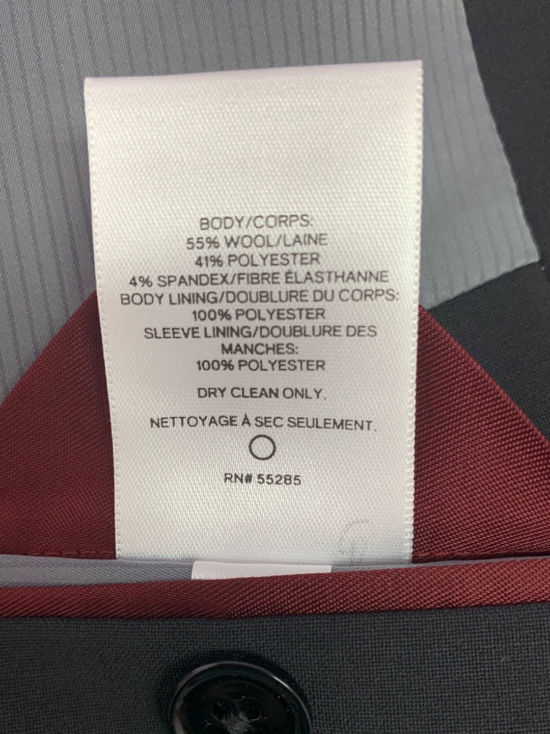NWT - EXPRESS Black Slim Wool-Blend Modern Tech Suit Jacket - 48R