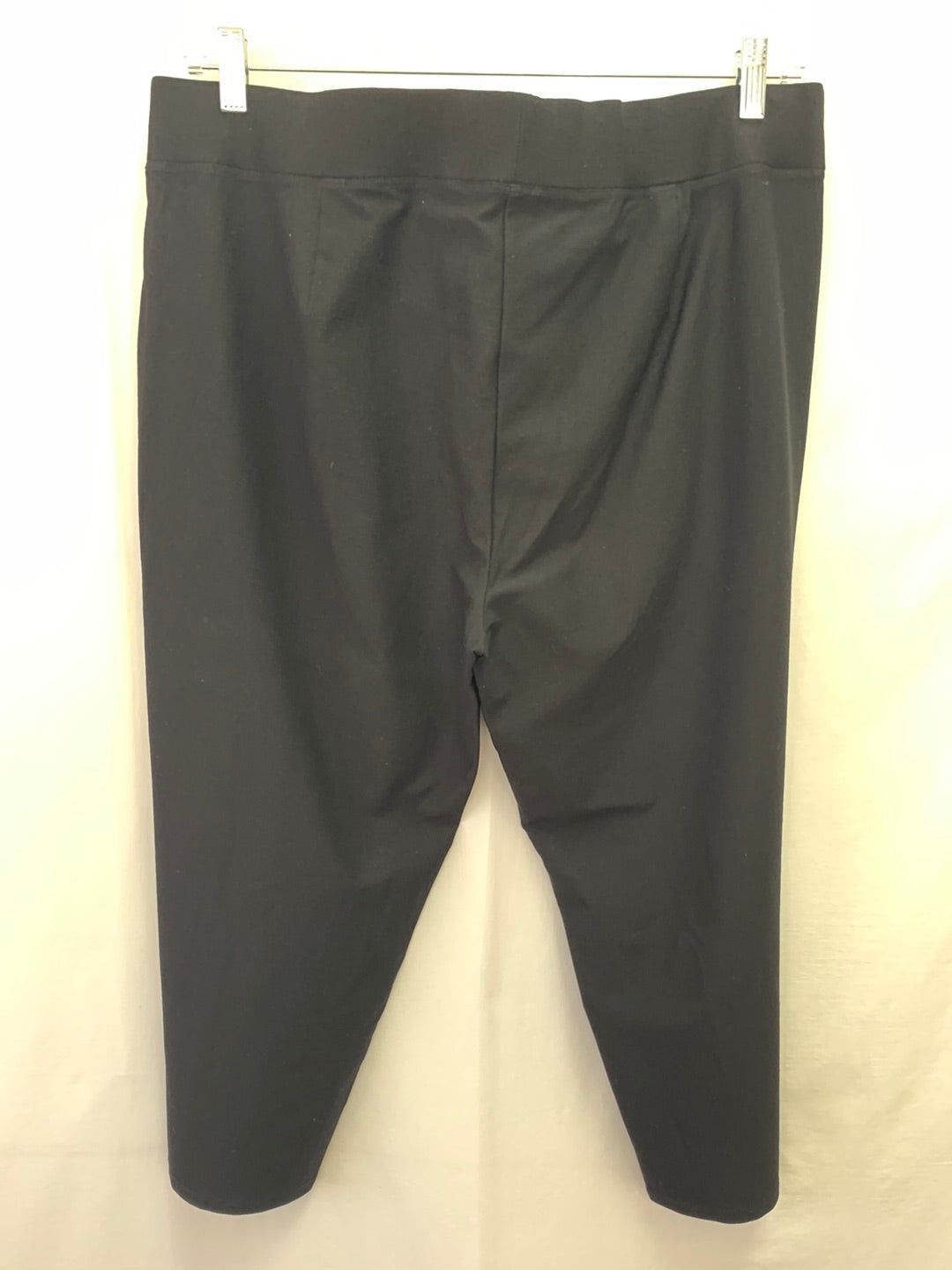 NWT - EILEEN FISHER black Stretch Crepz Pull On Capri Pant w/ Yoke - XL