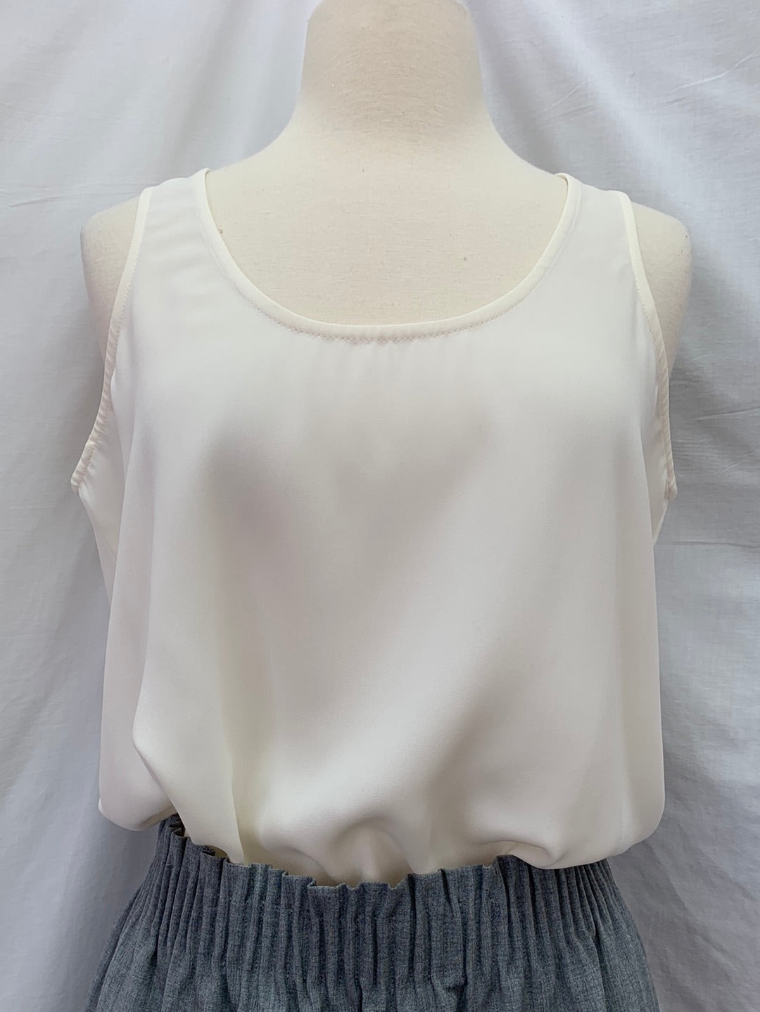 NWT - J CREW MERCANTILE ivory Sleeveless Tank Top Blouse - Small