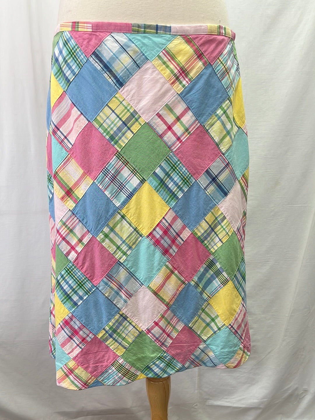 NWOT -- BROOKS BROTHER'S 346 Pastel Quilted Flared Midi Skirt -- 12