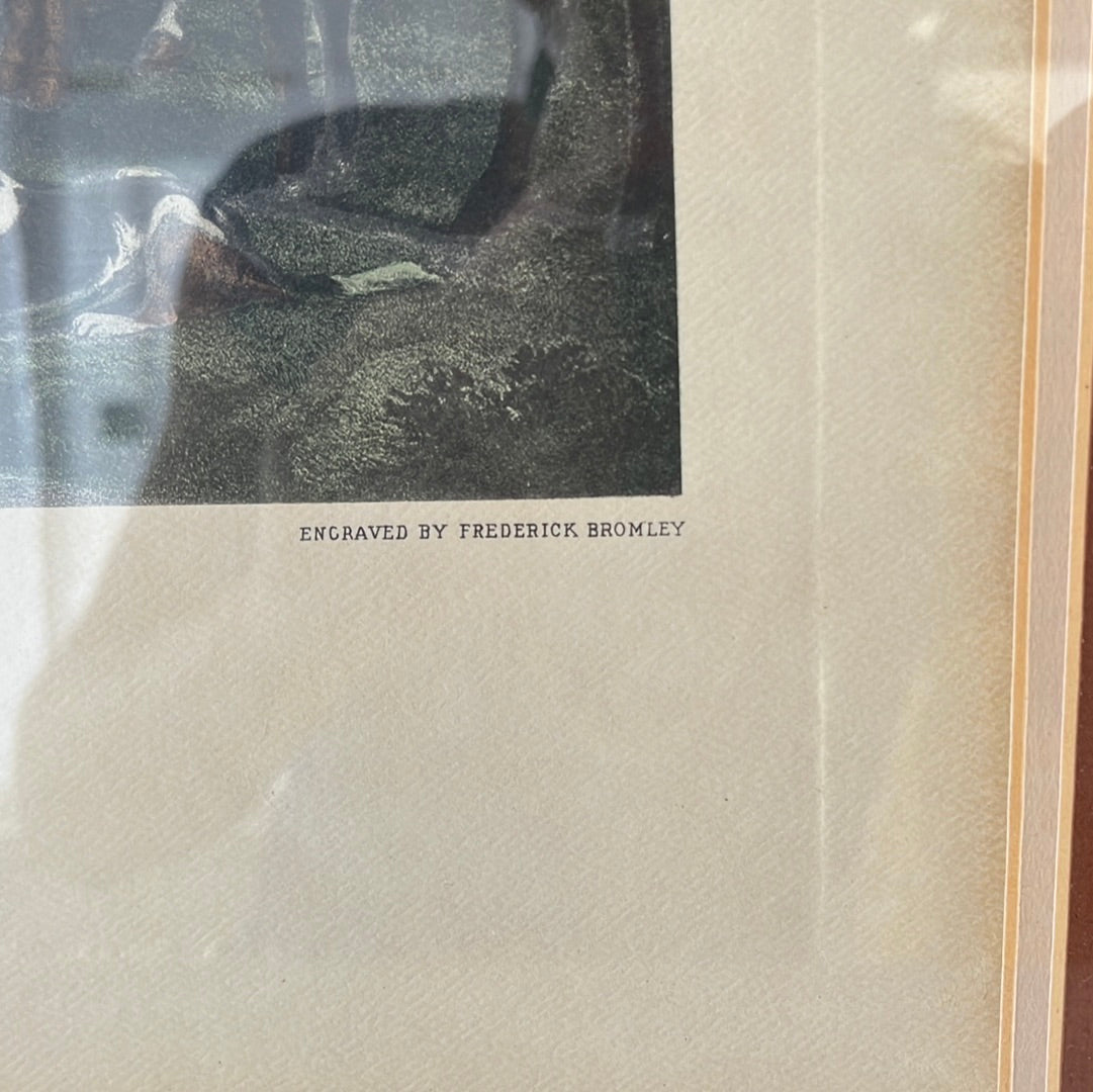 Sir Richard Sutton and the Quorn Hounds Colored Fox Hunt Engraving by Frederick Bromley