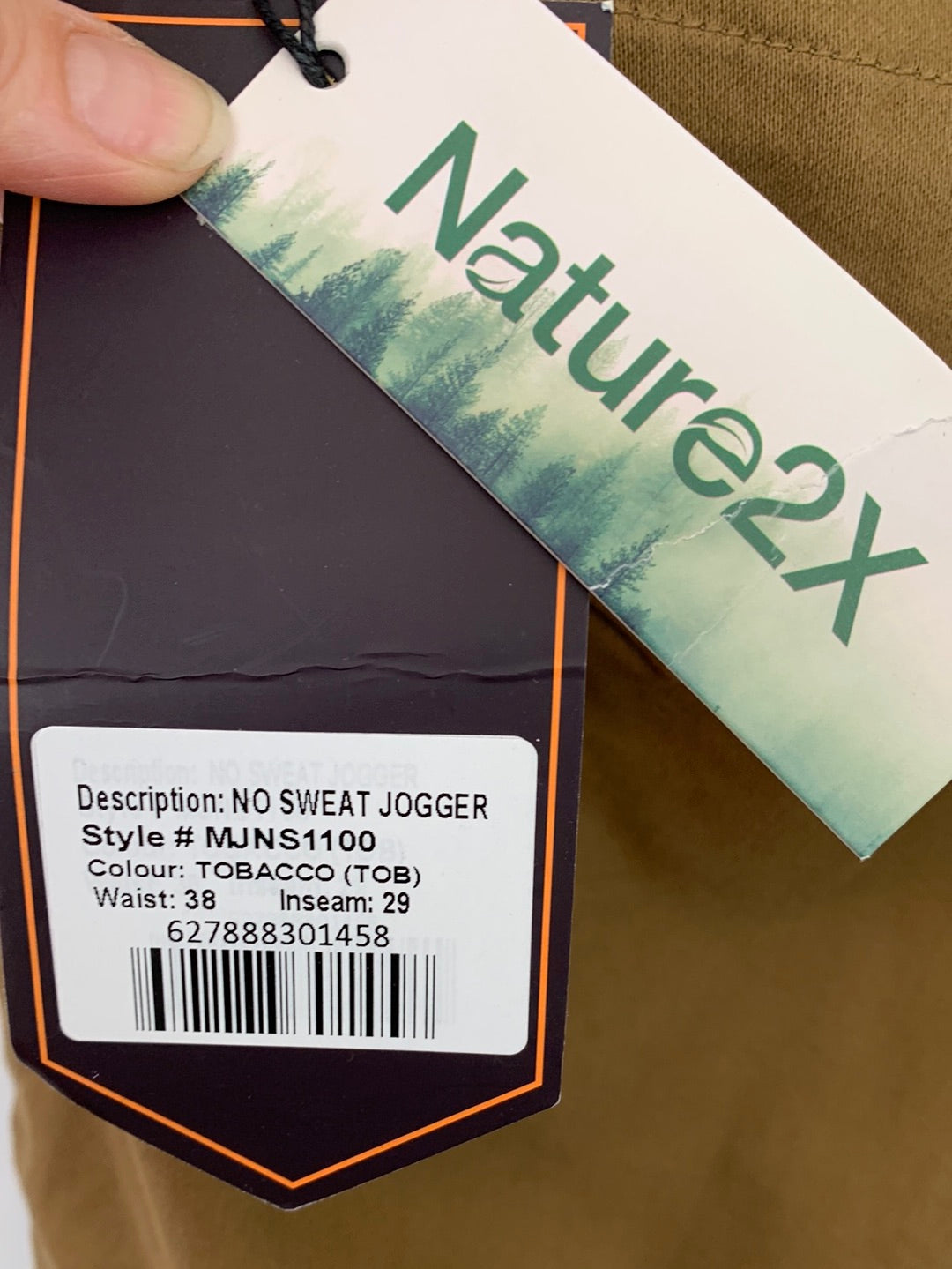 NWT - DU/ER tobacco brown No Sweat Jogger Pants - 38x29