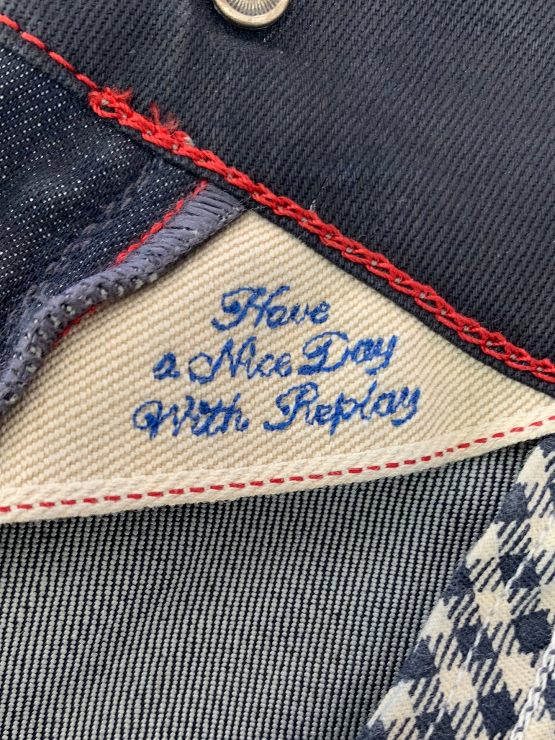 REPLAY BLUE JEANS dark wash Stripe Mid Rise Ranidae Jeans - 30x32
