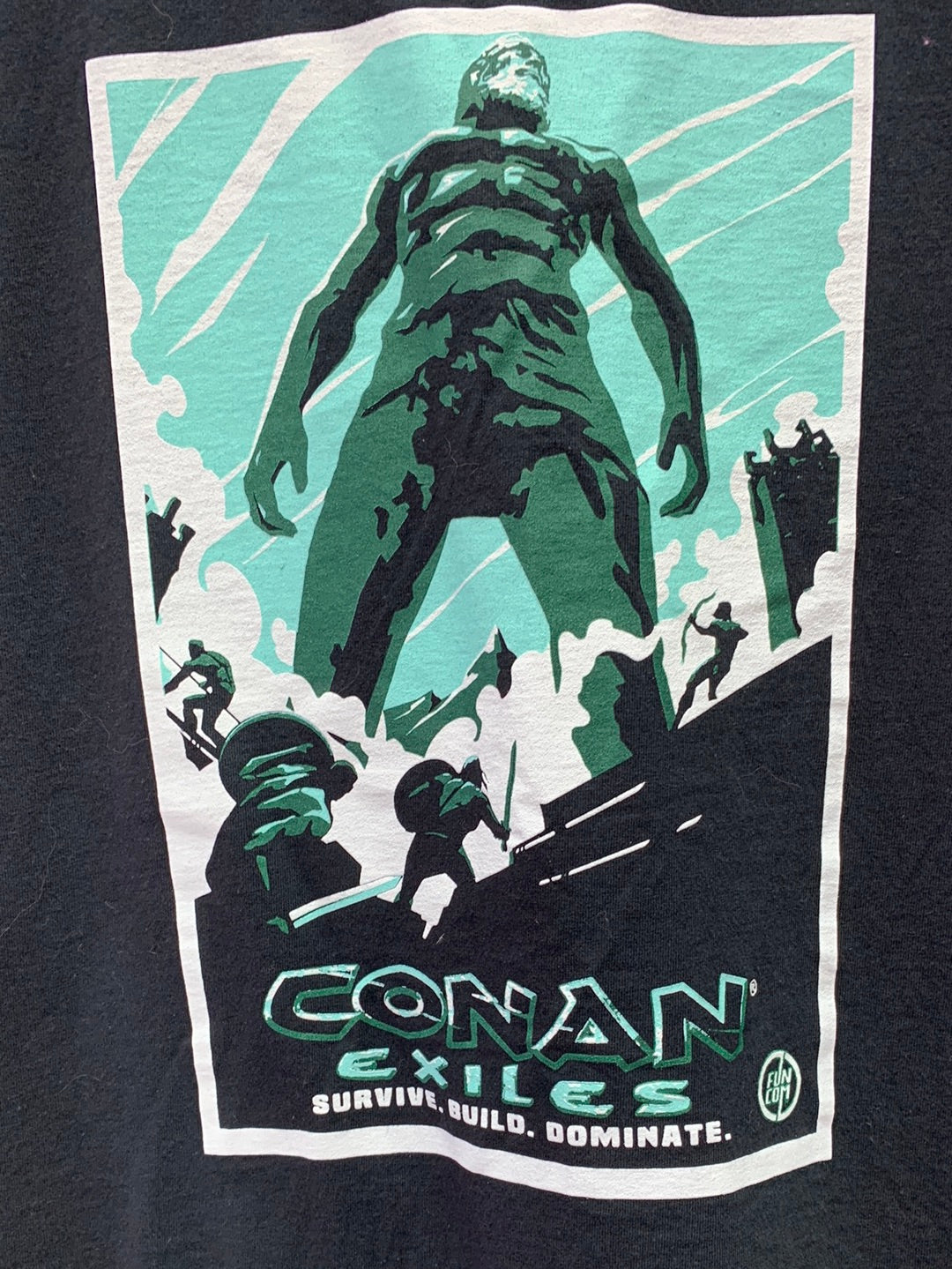 FRUIT OF THE LOOM black Conan Exiles Short Sleeve T-Shirt - XL