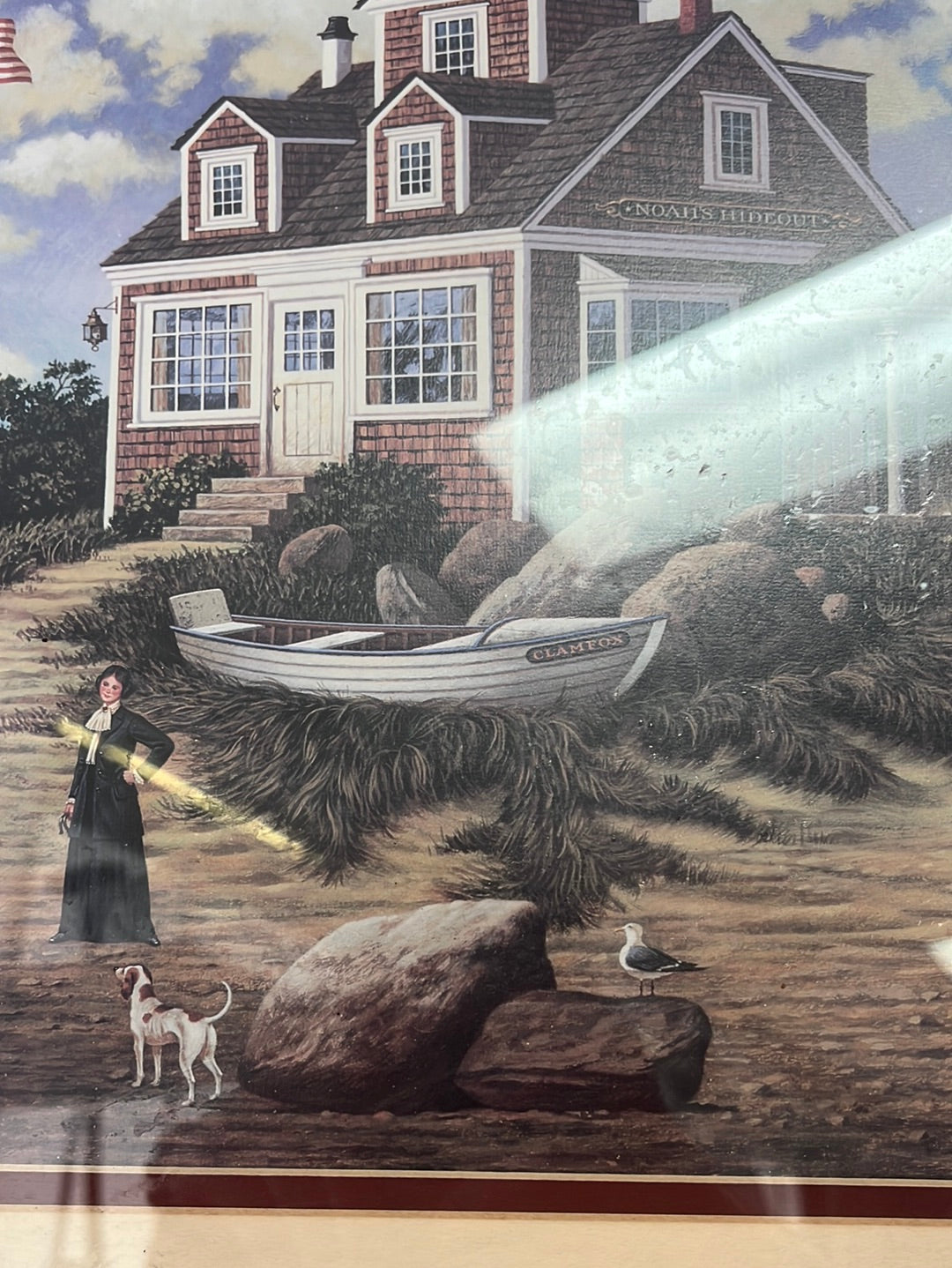 SIGNED AND FRAMED -- Charles Wysocki Print -- "Noah's Hideout"