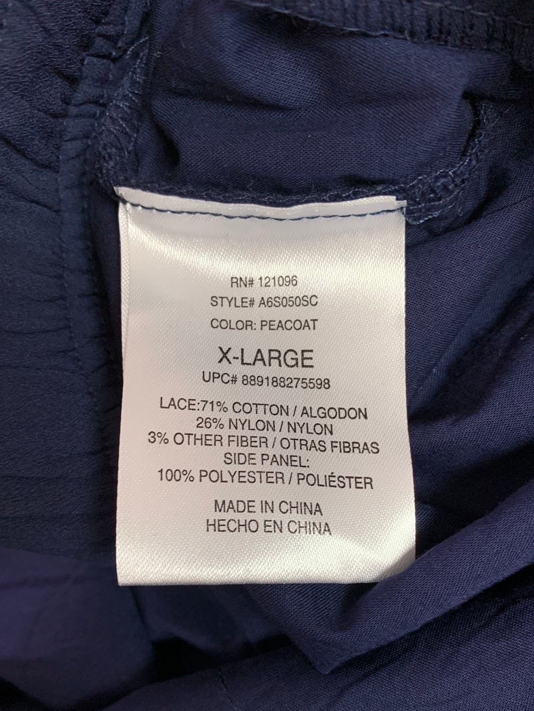 NWT - ABS BY ALLEN SCHWARTZ navy Lace Shorts - X-Large