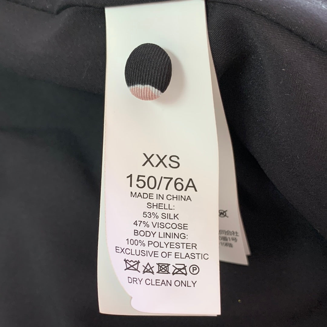 KATE SPADE black pink Ditsy Rose Print 3/4 Sleeve Flirt Dress - XXS