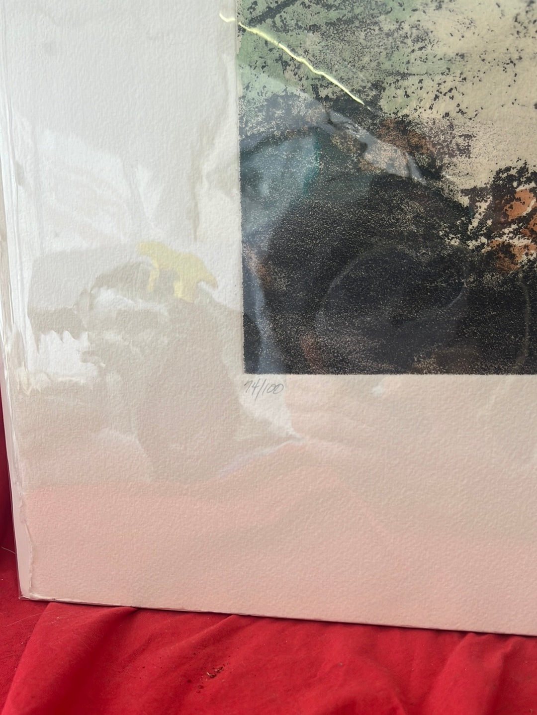 SIGNED COLOR ETCHING -- Rasburn, "Converting the Land" -- 74/100